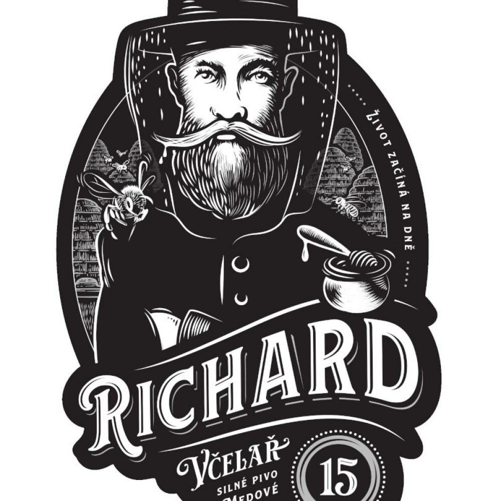 Etiketa Včelař 15
