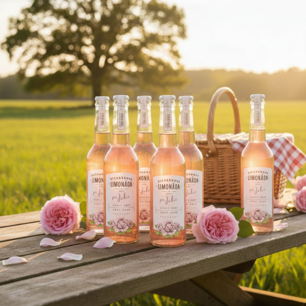 Richardova limonáda Květy růže 6 x 330 ml