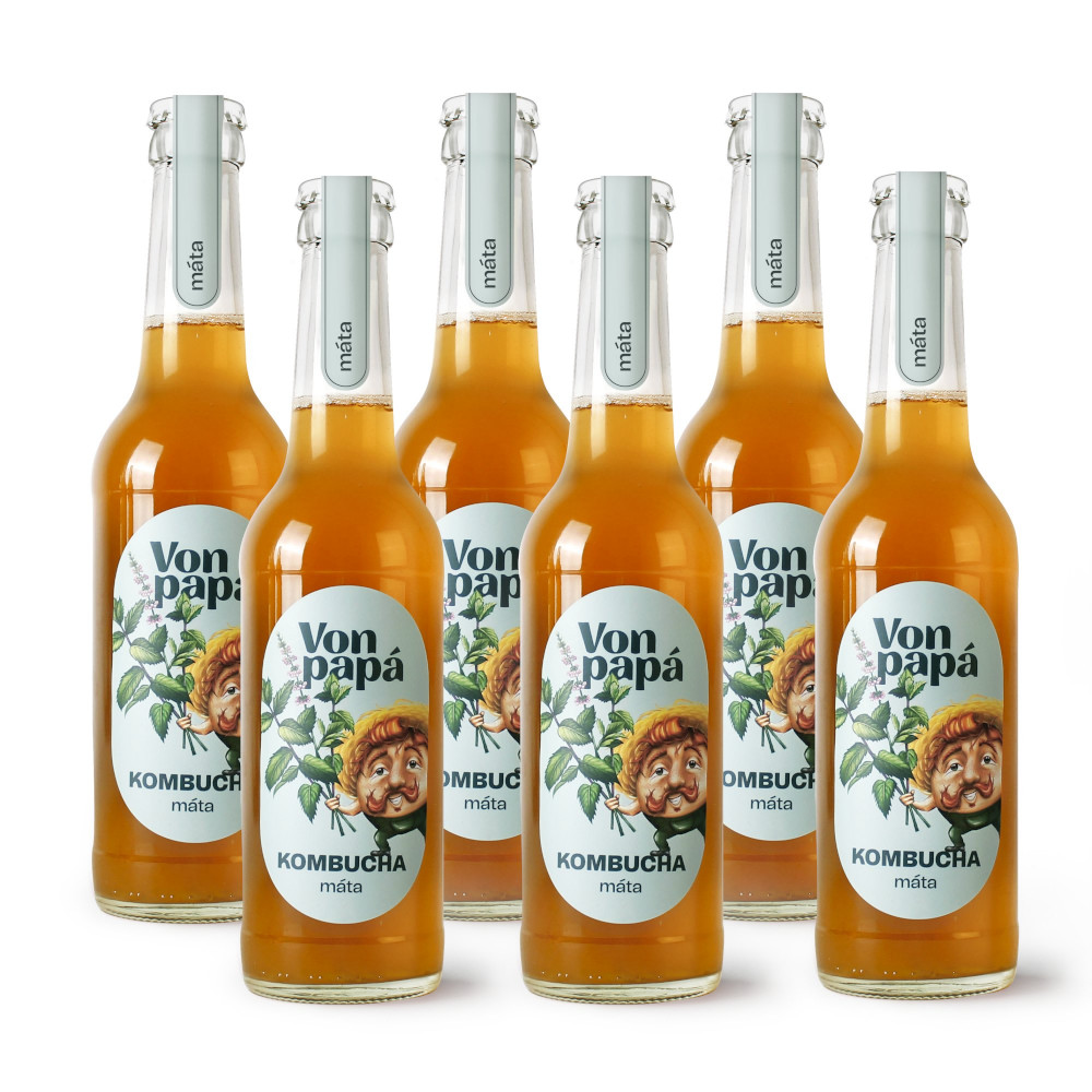 Von Papá Kombucha máta 6 x 330 ml 