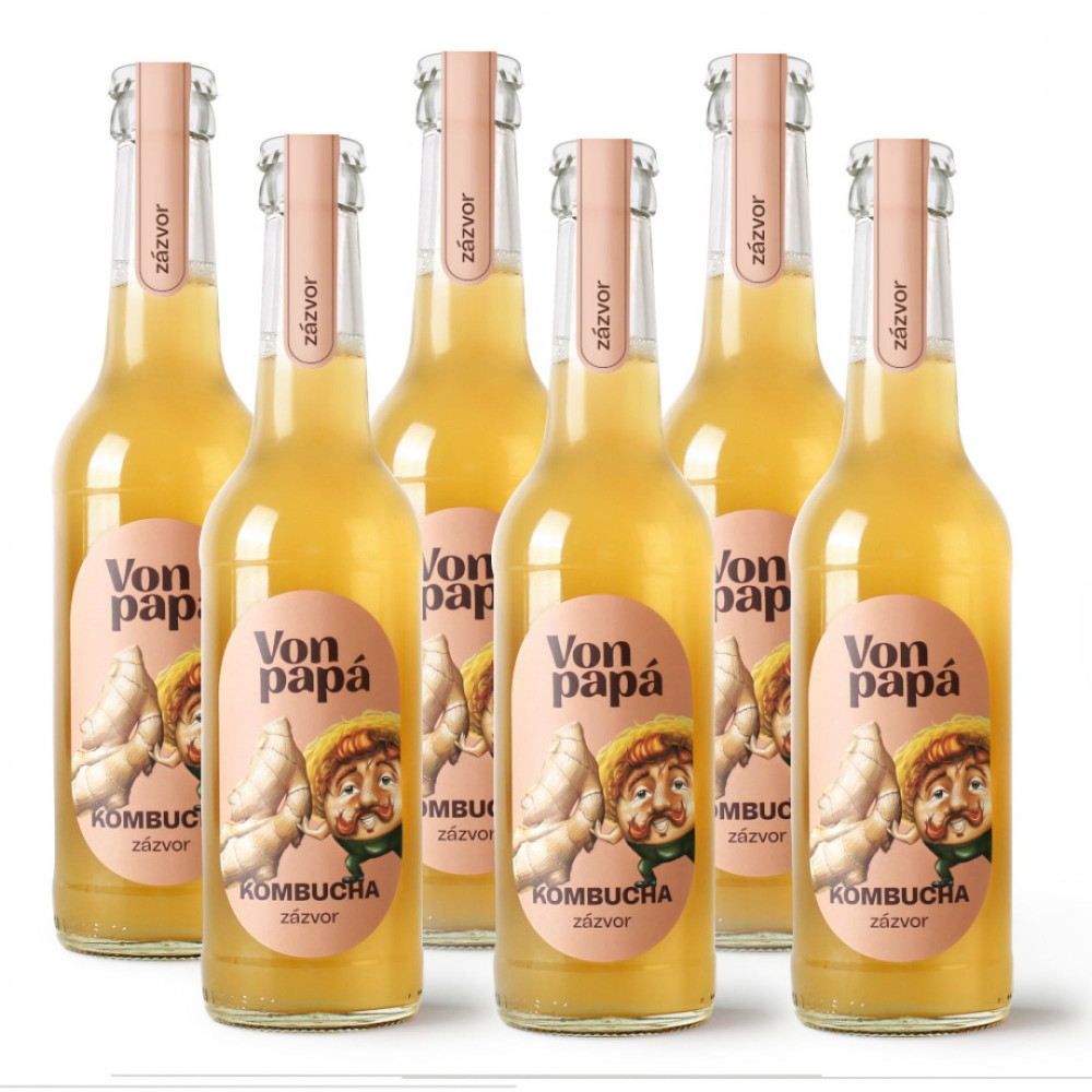 Von Papá Kombucha zázvor 6 x 330 ml