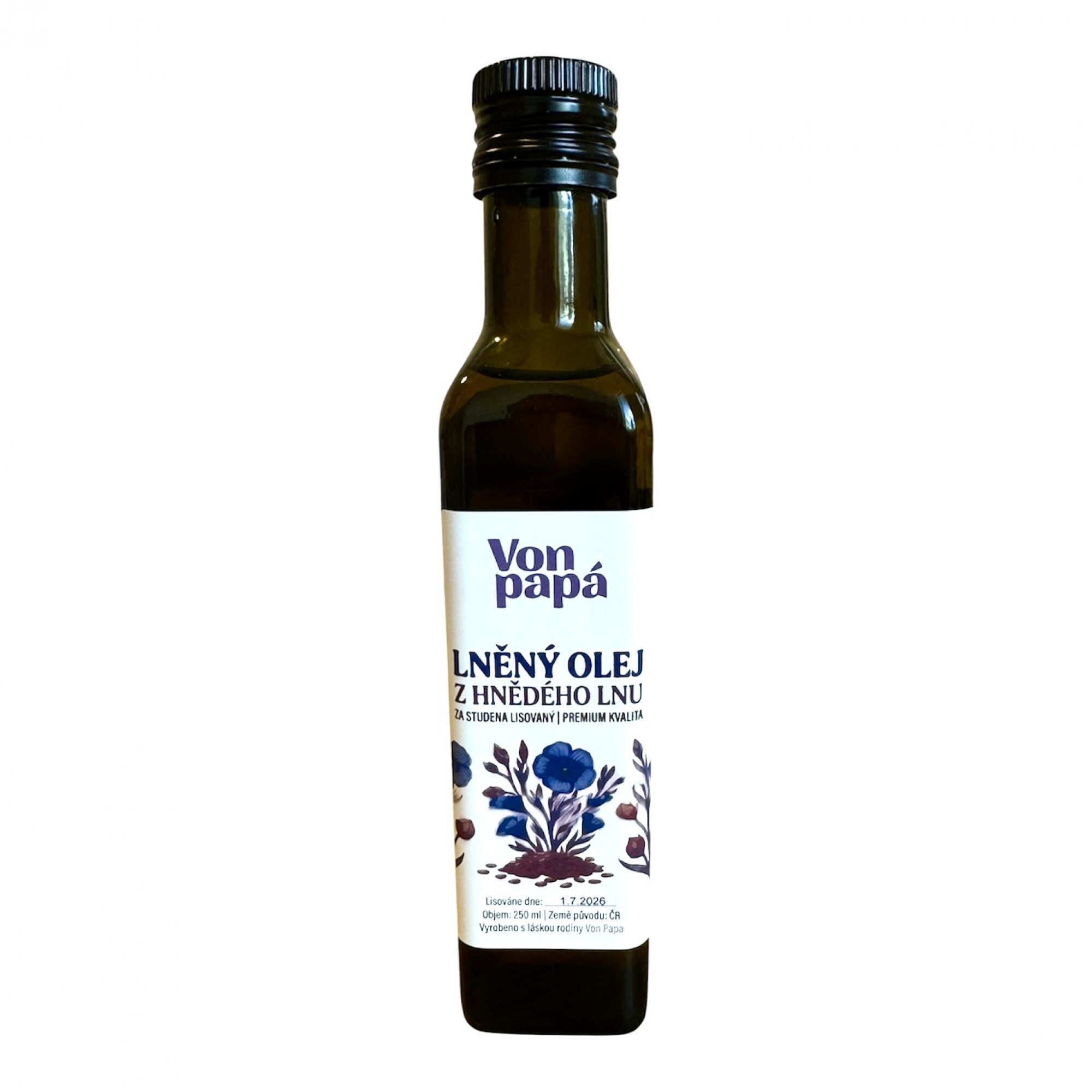 Lněný olej z hnědého lnu 250ml