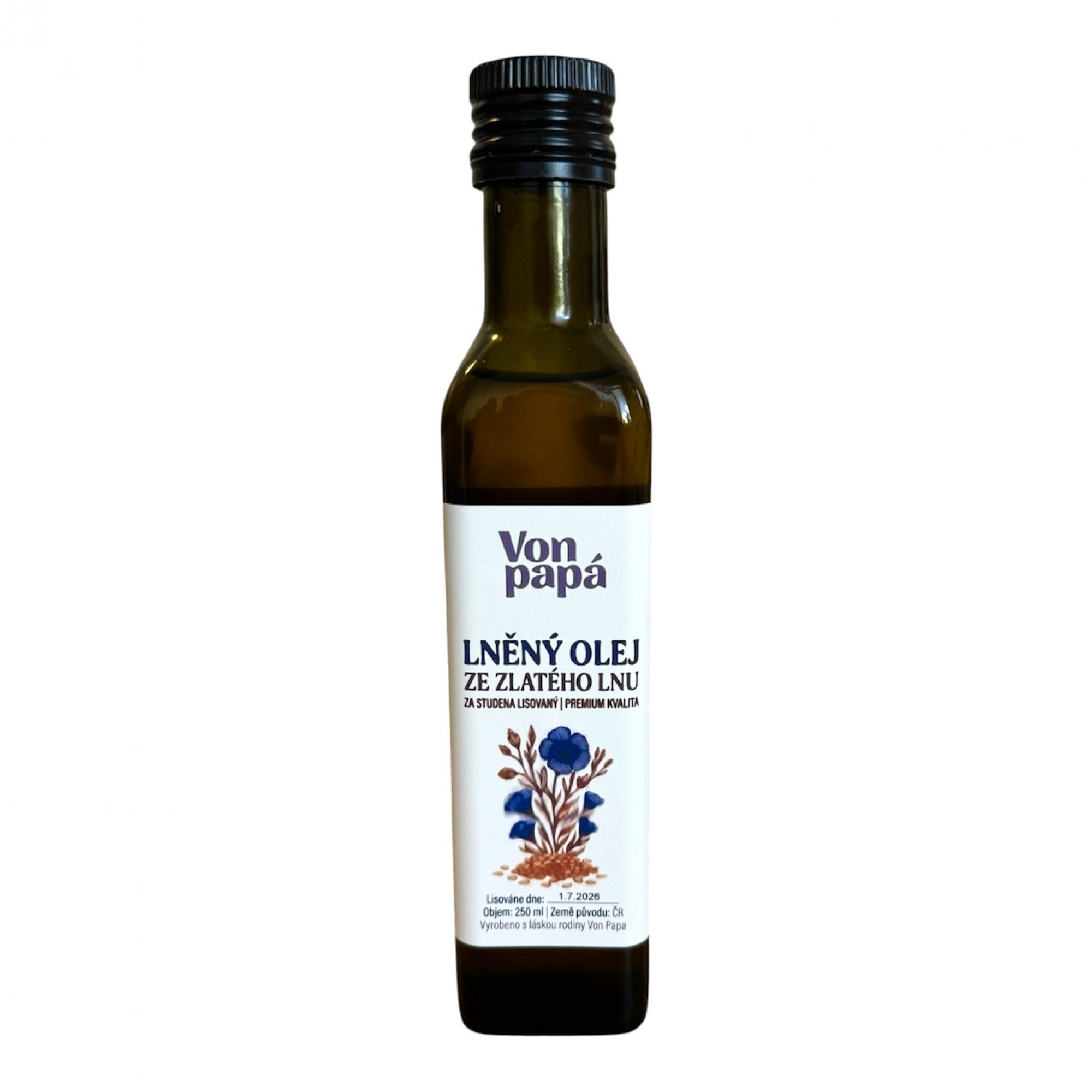 Lněný olej ze zlatého lnu 250ml