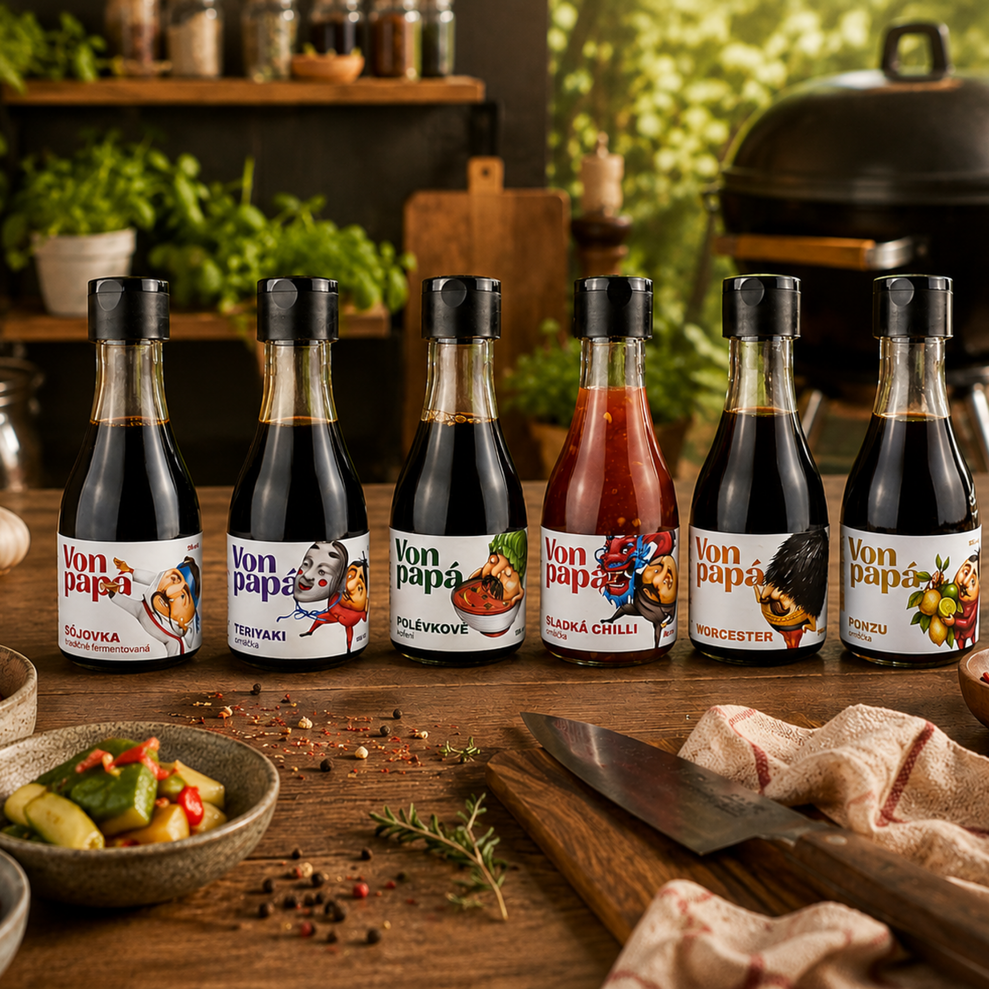 Ochutnávkové balení omáček Von Papá nově i s Ponzu 165 ml
