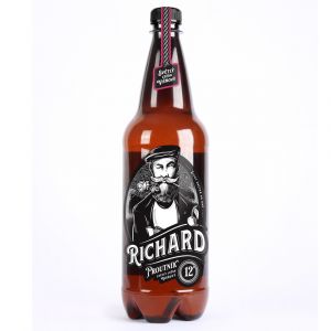 Richard Proutník 12,  světlý ležák s višňovou příchutí  1 litr