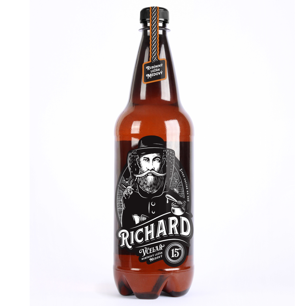 Richard Včelař 15, medové pivo  1 litr
