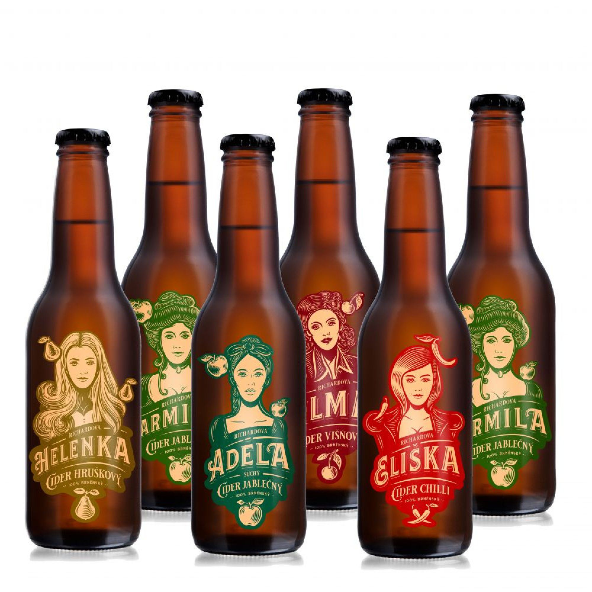 Richardův sixpack mix - výhodné balení třetinek cideru