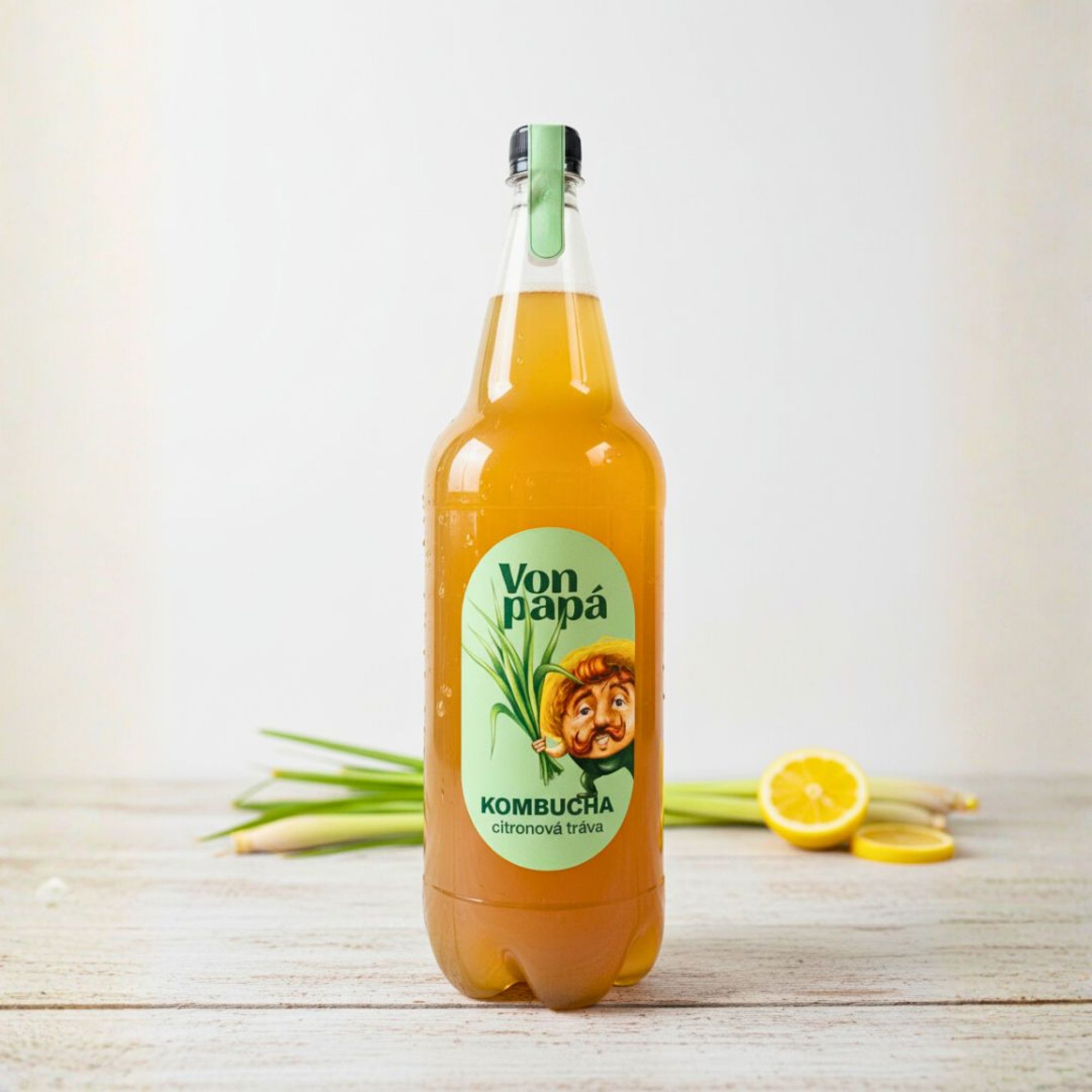 Von Papá Kombucha citronová tráva 2 litry