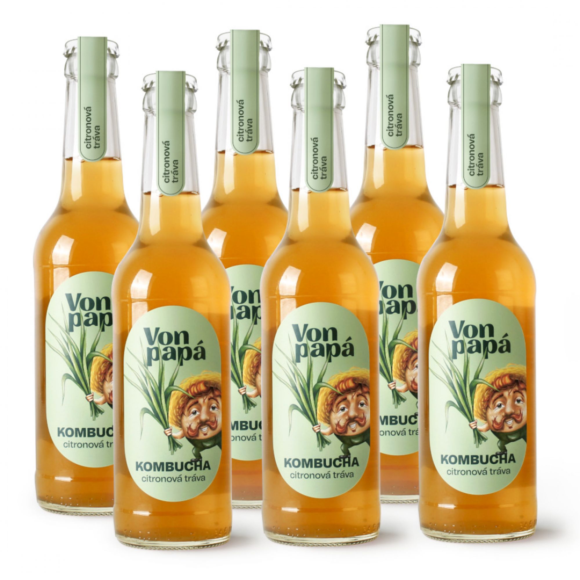 Von Papá Kombucha citronová tráva 6 x 330 ml