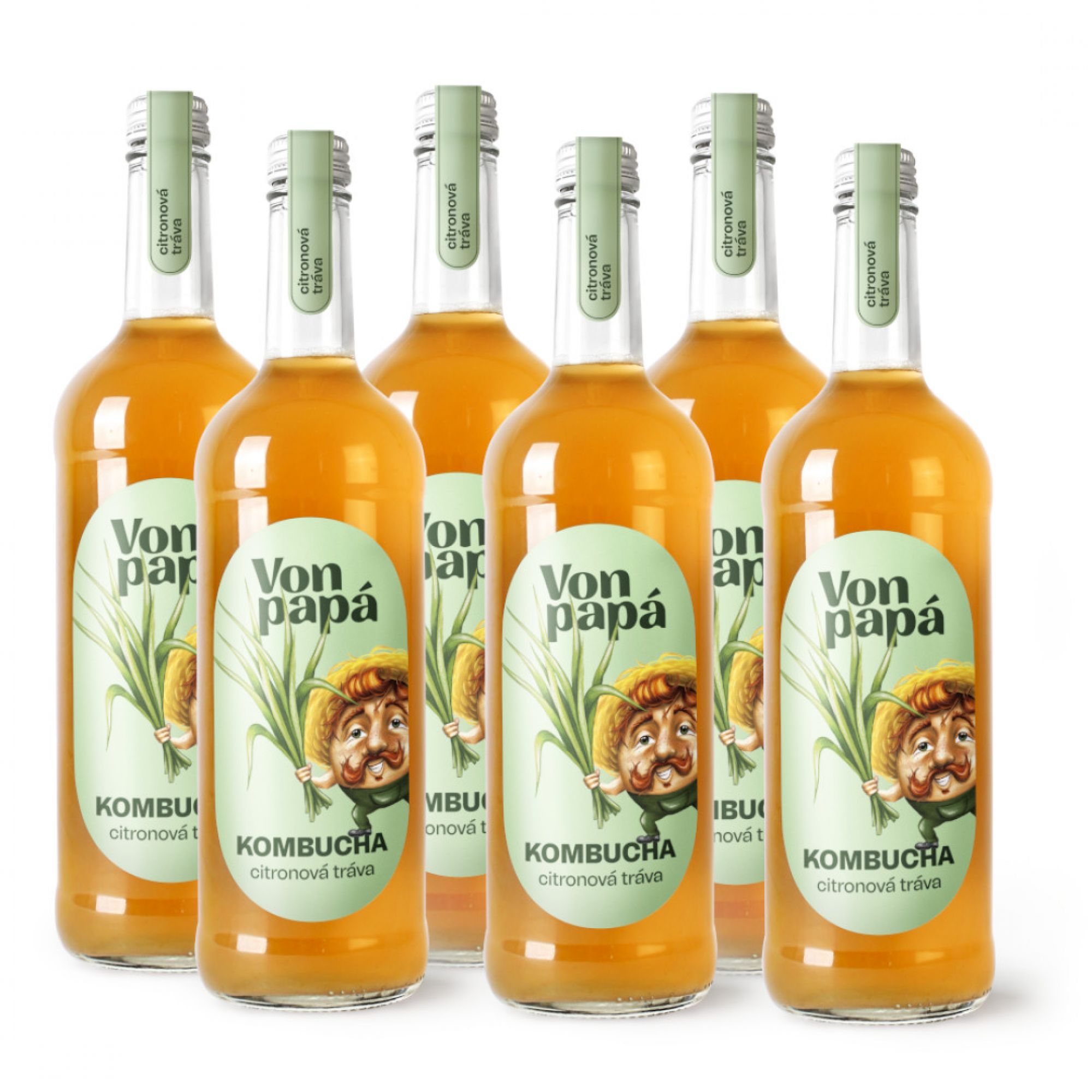 Von Papá Kombucha citronová tráva 6 x 750 ml