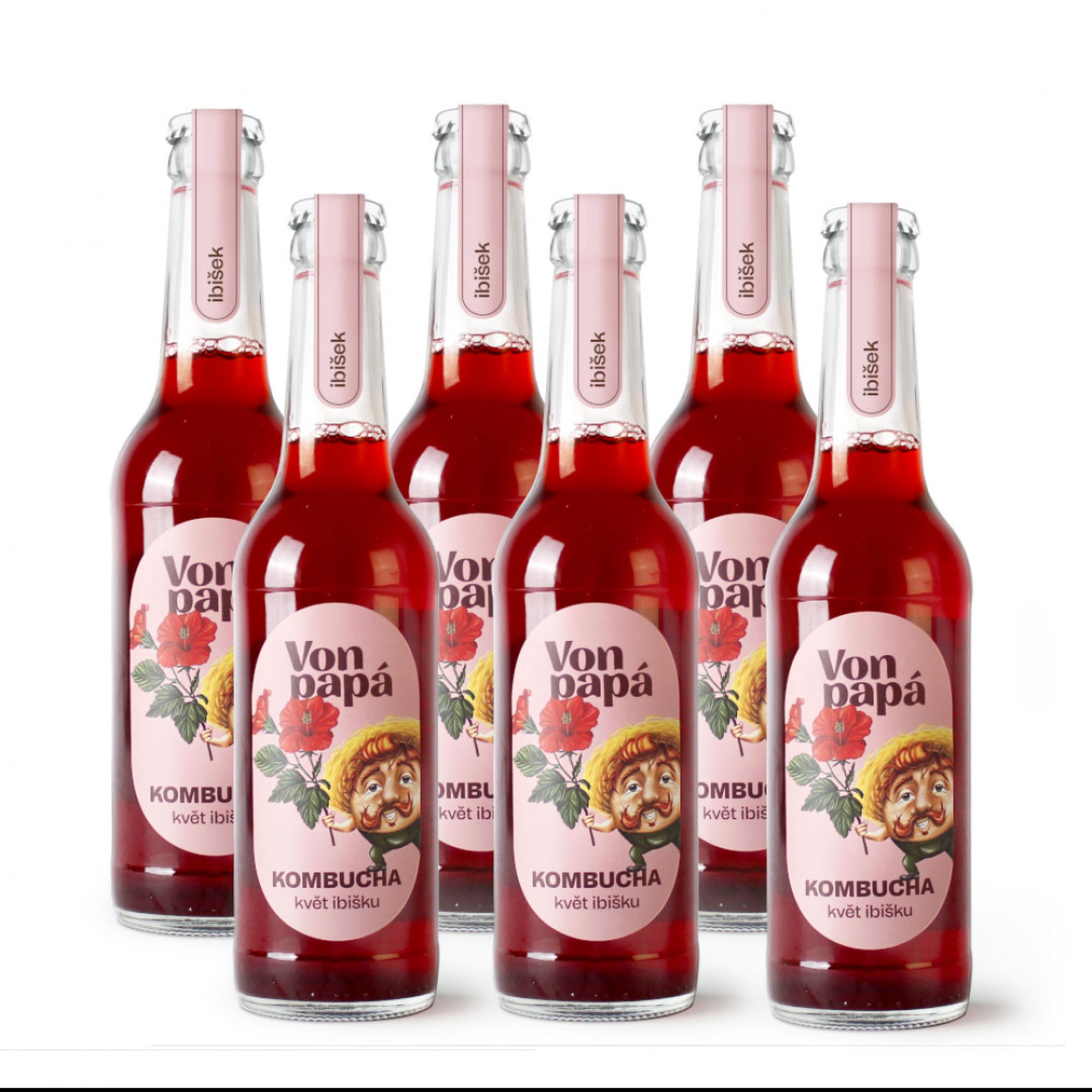 Von Papá Kombucha ibišek 6 x 330 ml