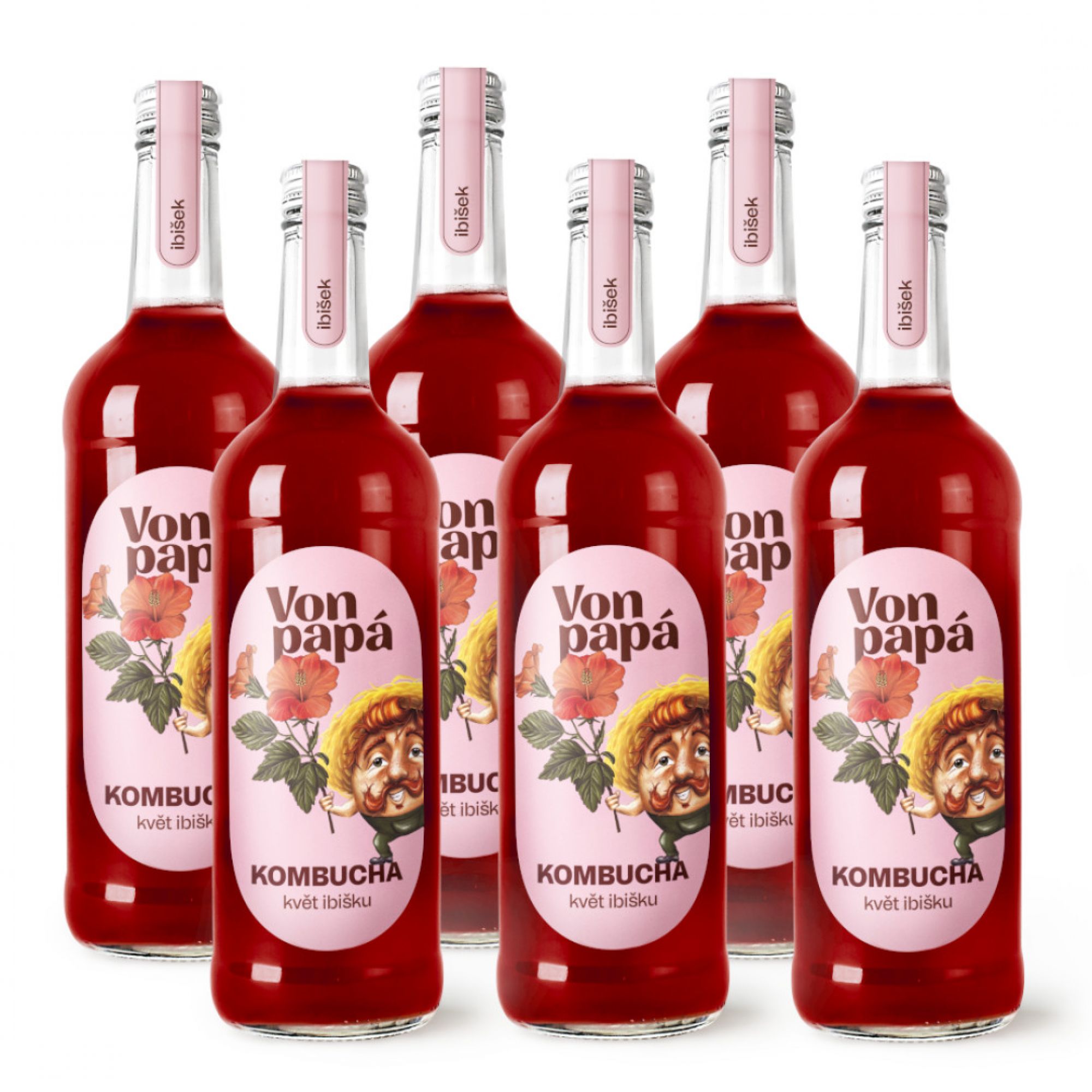 Von Papá Kombucha ibišek 6 x 750 ml