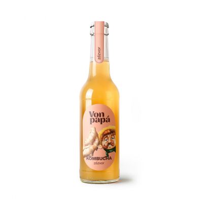 Von Papá Kombucha zázvor 330 ml (Min. trvanlivost 29.10.)