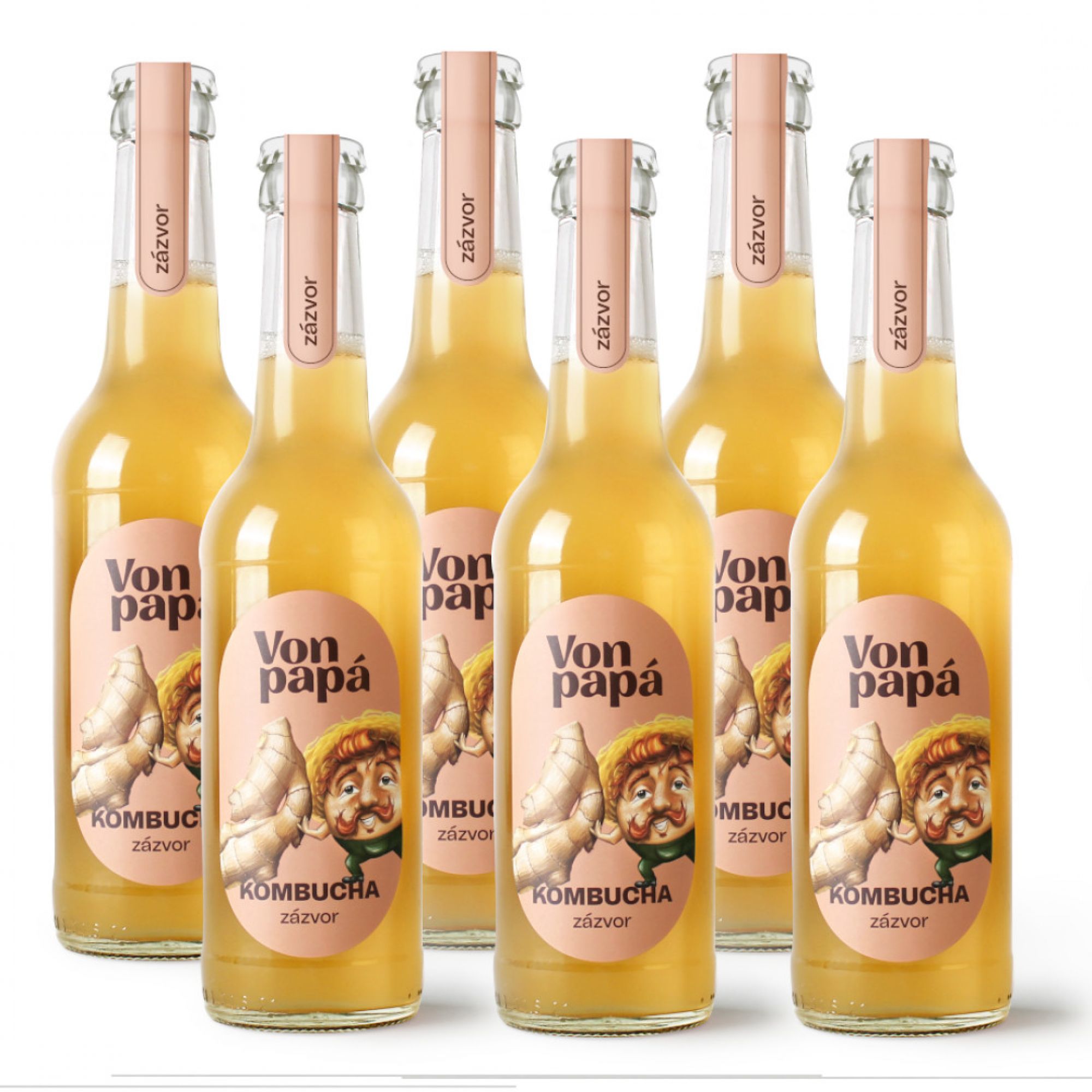 Von Papá Kombucha zázvor 6 x 330 ml