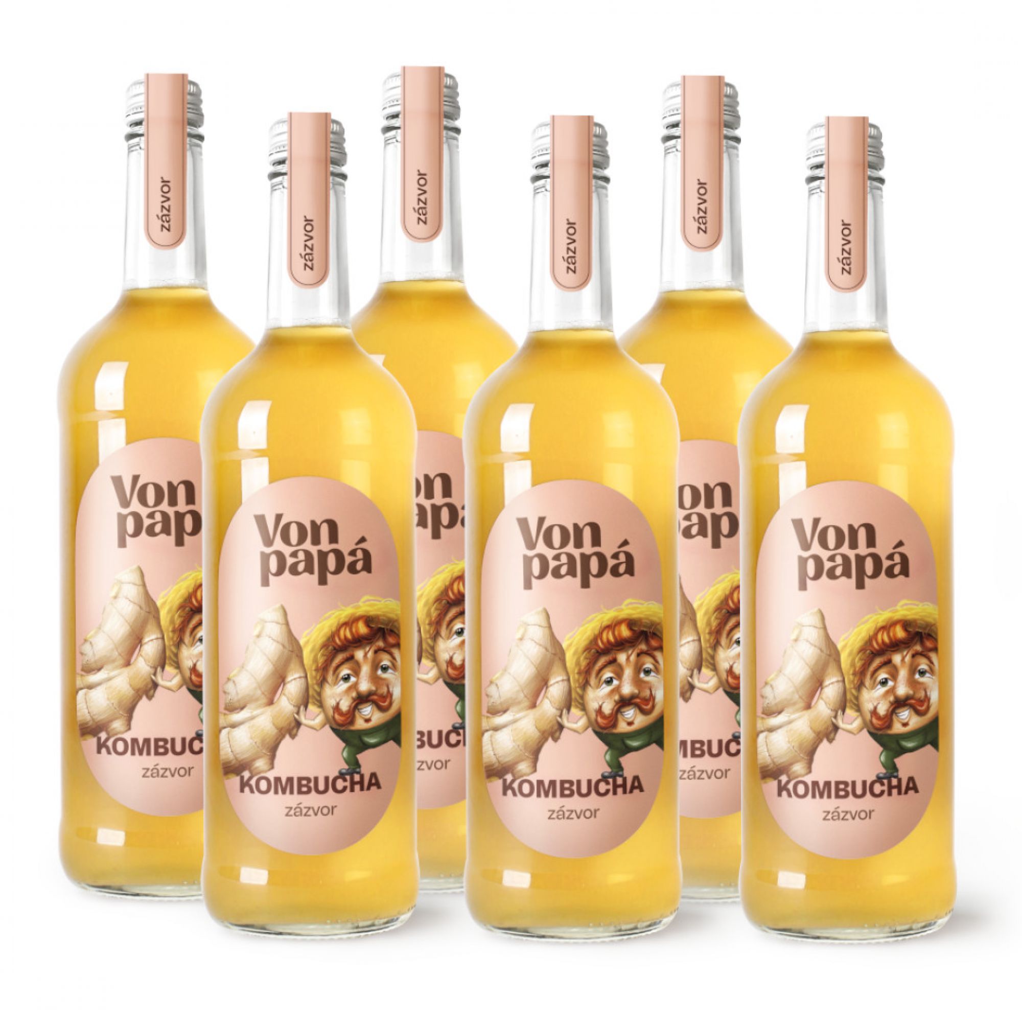 Von Papá Kombucha zázvor 6 x 750 ml